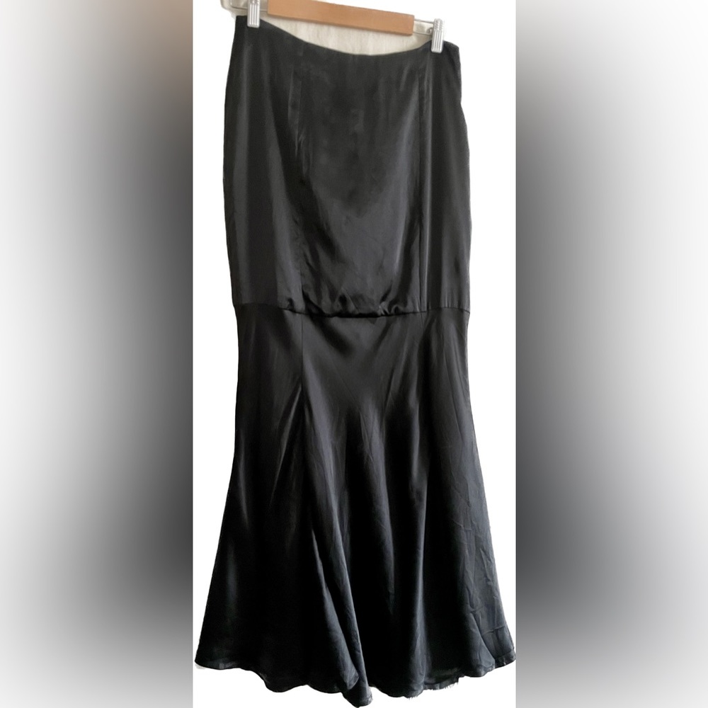 The Man Repeller + PJK silk mermaid skirt, hemmed, black, size M